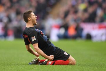 El jugador de Croacia Andrej Kramaric celebra el 0-1.