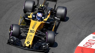 Jolyon Palmer, con el Renault.