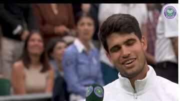 Alcaraz da su discurso con España jugando: muy top Carlitos con esta frase en la central de Wimbledon 