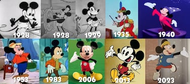 ¿Qué versión de Mickey Mouse pasó a ser de dominio público?