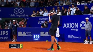 Parte el alma: la escena de Del Potro antes de su último saque como profesional