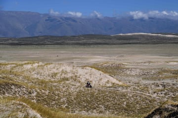 Décima etapa entre Salta y Belén. El piloto australiano Matthias Walkner con KTM.