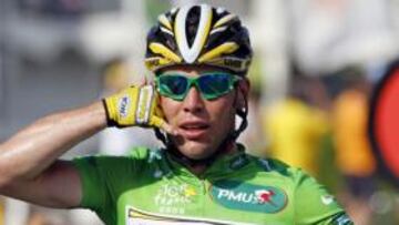 <strong>VICTORIA.</strong> Cavendish se hizo con la victoria en la tercera etapa del Tour.