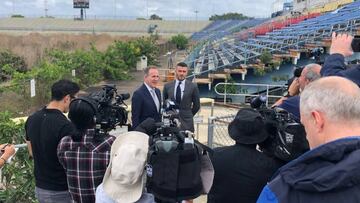 David Beckham y Jorge Mas en anuncio del nuevo estadio para Inter Miami