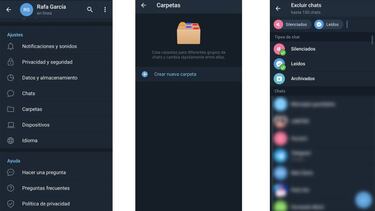 Cómo crear una carpeta en Telegram