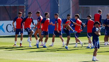 Entrenamiento del Atlético.