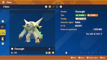 pokemon escarlata purpura teraincursion chesnaught teratipo roca 7 estrellas