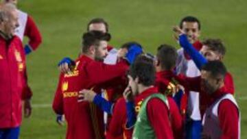 Entrenamiento de la Selección en Las Rozas.