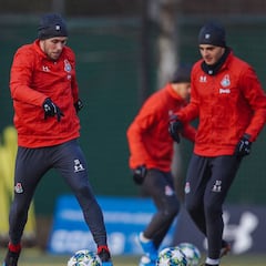 El Lokomotiv llegó a Madrid y se entrenó en el Alfredo Di Stéfano