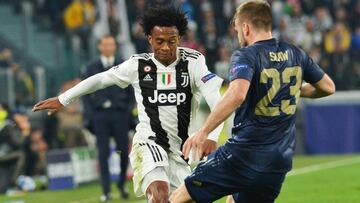 Juan Cuadrado en Champions ante Manchester United