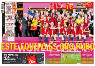 La prensa española, orgullosa de sus campeonas del mundo
