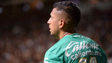 Jul 21, 2023; Vancouver, British Columbia, CAN; Club Leon forward Elias Hernandez (11) looks on during the second half at BC Place. Mandatory Credit: Anne-Marie Sorvin-USA TODAY Sports