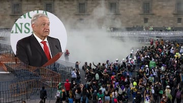 AMLO condena actos de violencia por marcha de aborto legal