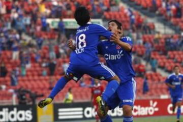 El primer gol en Universidad de Chile ante Ñublense.