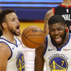 Unos Warriors 'huérfanos' de Curry ganan en un final de infarto