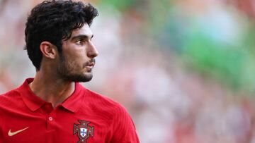 LISBON, PORTUGAL - JUNE 09: Goncalo Guedes of Portugal during the UEFA Nations League League A Group 2 match between Portugal and Czech Republic at Estadio Jose Alvalade on June 9, 2022 in Lisbon, Portugal. (Photo by Robbie Jay Barratt - AMA/Getty Images)