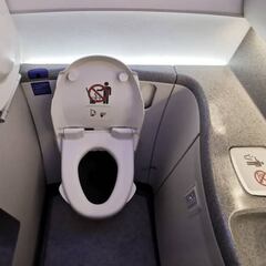 ¿Cómo funciona el WC de un avión? Así es el sistema de vacío que evita el “hielo azul” en pleno aire