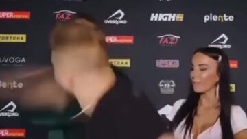 Entrevista a un boxeador y lo que ocurre fue totalmente inesperado: ¡la reportera no sabía qué hacer!