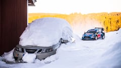 Ott Tanak durante la jornada del viernes en el Rally de Suecia.