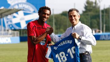 Didier Moreno se mostró emocionado en su presentación con el Depor