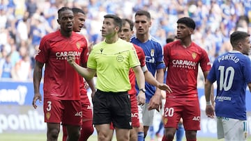 18/05/25 PARTIDO SEGUNDA DIVISION
REAL OVIEDO - REAL ZARAGOZA
PROTESTA DE FRANCHO Y JAIR POR PENALTI
POLEMICAS ARBITRALES