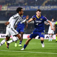 Cuadrado rinde en victoria de Juventus ante Hellas Verona
