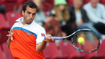 Albert Ramos en su partido contra David Ferrer. 