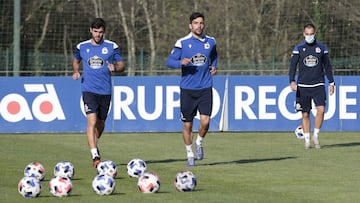 13/11/20 Entrenamiento Deportivo de La Coru&ntilde;a
 Lesionados , Salva Ruiz y Boveda