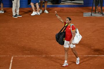 Rafa Nadal se despide de los Juegos Ol¨ªmpicos tras caer en el dobles con Carlos Alcaraz frente a Rajeev Ram y Austin Krajicek.