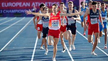 Ignacio Fontes celebra su victoria en Europeo sub-23.