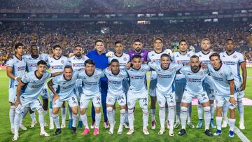   Cruz Azul team group during the game Tigres UANL vs Cruz Azul, corresponding to Round 13 of the Torneo Apertura 2023 of the Liga BBVA MX, at Universitario Stadium, on October 21, 2023. 

<br><br>

Equipo de Cruz Azul durante el partido Tigres UANL vs Cruz Azul, correspondiente a la Jornada 13 del Torneo Apertura 2023 de la Liga BBVA MX, en el Estadio Universitario, el 21 de Octubre de 2023.