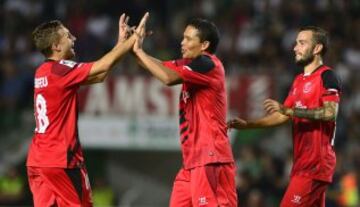 Carlos Bacca celebra el 0-1.