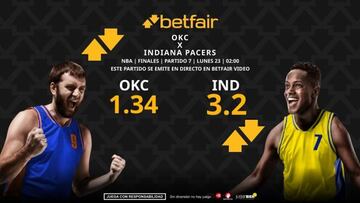 Oklahoma City Thunder vs. Indiana Pacers (partido 7): horario, dónde ver, pronósticos y estadísticas