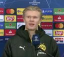 La insólita pregunta que irritó a Haaland tras su doblete en Champions