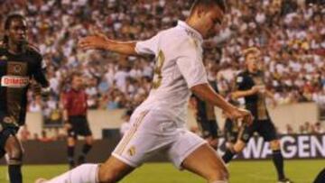 <b>LA SENSACIÓN. </b>Jesé (en la imagen ante el Chivas) marcó un gol en la pretemporada del primer equipo.