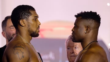 Antony Joshua y Francis Ngannou, cara a cara.