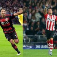 Dos mexicanos anotan en misma jornada de UCL por primera vez