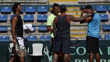 Chile inicia los entrenamientos para la Copa Davis.