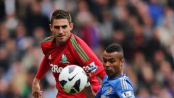 Rangel, en el reciente Chelsea-Swansea.