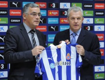 Aunque no defendió los colores del Espanyol como jugador, sí lo hizo como DT, dirigiendo al equipo 100 partidos de 2012 a 2014.