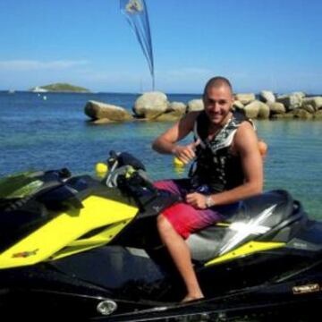 Benzema en la playa.