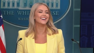 Taylor Swift question leaves Karoline Leavitt in stitches during White House briefing