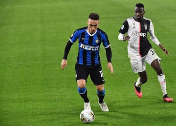 Lautaro Martinez in action against Juventus.