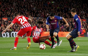 Thomas Partey y Luis Suárez.