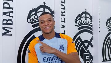 Mbappé, en la Ciudad Real Madrid de Valdebebas.