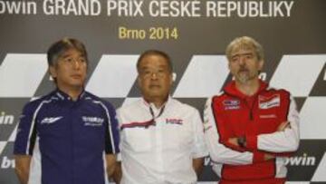 Kouichi Tsuji (Yamaha), Shuhei Nakamoto (Honda) y Luigi Dall&rsquo;Igna (Ducati).
 