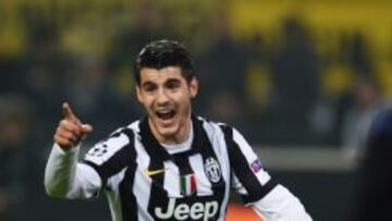 Morata celebró así su gol.