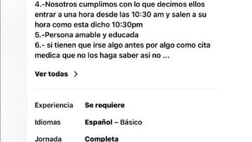 La surrealista oferta de trabajo para camarero con faltas de ortografía “Me arden los ojos”