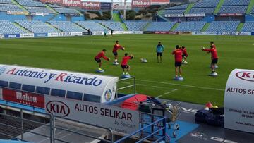 Cala y Cata no entrenan a tres días del partido ante el Nastic