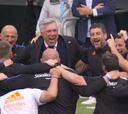 Lo ha ganado todo y aun así vean cómo lo celebró: emocionante ver a Ancelotti con su staff